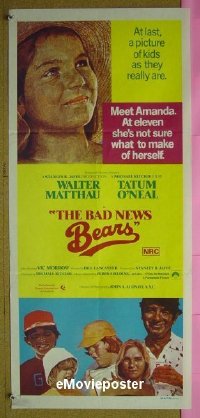 #200 BAD NEWS BEARS Aust daybill '76 Matthau 