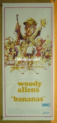 #205 BANANAS daybill '71 Woody Allen, Lasser 