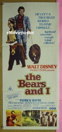 #214 BEARS & I Aust daybill '74 Wayne, Disney 