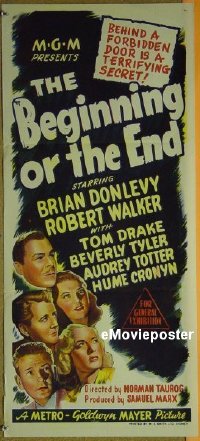 #217 BEGINNING OR THE END daybill '47 Donlevy 