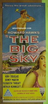 #1452 BIG SKY Aust daybill '52 Kirk Douglas