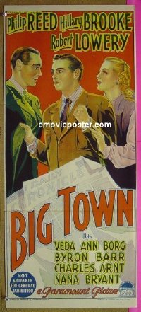 p094 BIG TOWN Australian daybill movie poster '46 newspapers!