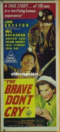 #248 BRAVE DON'T CRY daybill '52 John Gregson 