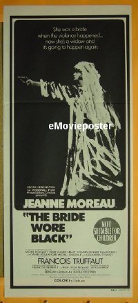 #251 BRIDE WORE BLACK daybill '68 Truffaut 