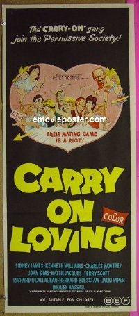 p144 CARRY ON LOVING Australian daybill movie poster '70 English comedy!
