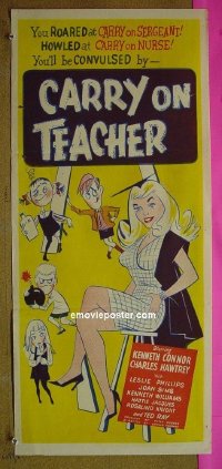 #1495 CARRY ON TEACHER Aust daybill '62 sex!