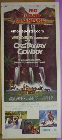 #7245 CASTAWAY COWBOY Australian daybill movie poster '74 Disney