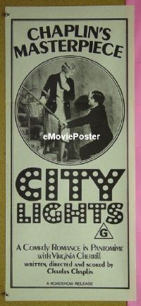 #231 CITY LIGHTS Aust daybill R72 C. Chaplin 
