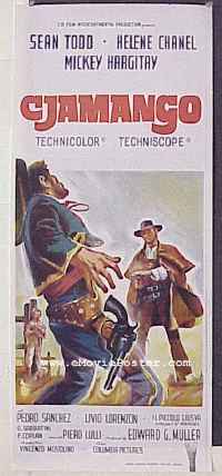 p169 CJAMANGO Australian daybill movie poster '67 spaghetti western!