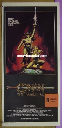 p178 CONAN THE BARBARIAN Australian daybill movie poster '82 Schwarzenegger