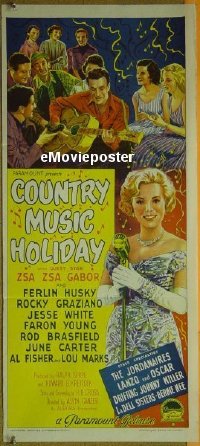 #318 COUNTRY MUSIC HOLIDAY daybill '58 Husky 