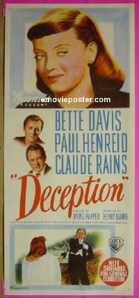 #8367 DECEPTION Aust daybill '46 Bette Davis 