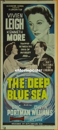 #335 DEEP BLUE SEA daybill '55 Vivien Leigh 