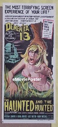 #7323 DEMENTIA 13 Australian daybill movie poster '63 Coppola