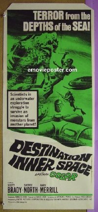 #7327 DESTINATION INNER SPACE Australian daybill movie poster '66