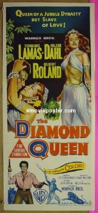 #7332 DIAMOND QUEEN Australian daybill movie poster '53 Lamas