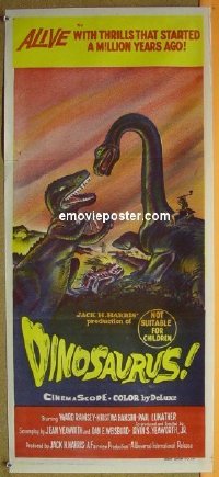 p227 DINOSAURUS Australian daybill movie poster '60 prehistoric!