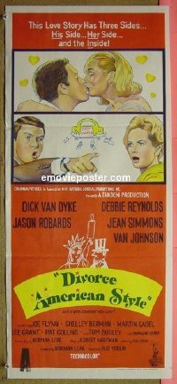 p231 DIVORCE AMERICAN STYLE Australian daybill movie poster '67 Van Dyke