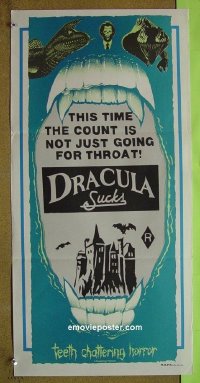 #1566 DRACULA SUCKS Aust daybill '79 horror!