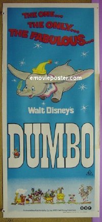 #356 DUMBO daybill R72 Walt Disney classic! 