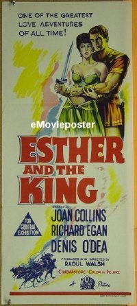 #372 ESTHER & THE KING daybill '60 Collins 