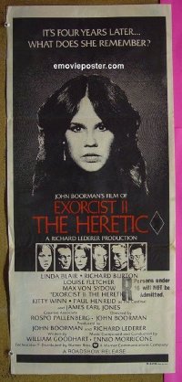 #7374 EXORCIST 2: THE HERETIC Australian daybill movie poster '77