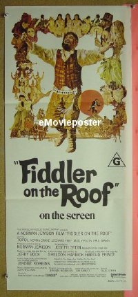#388 FIDDLER ON THE ROOF daybill '72 Topol 