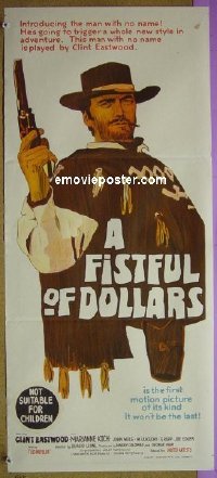 #6698 FISTFUL OF DOLLARS Aust db 67 Eastwood 