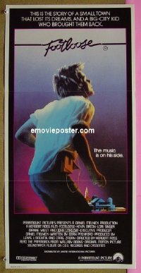 #7397 FOOTLOOSE Australian daybill movie poster '84 Kevin Bacon!