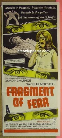 #7403 FRAGMENT OF FEAR Australian daybill movie poster '70 Hemmings