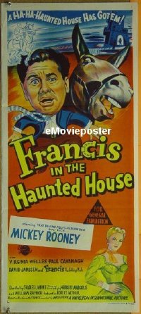 #405 FRANCIS IN THE HAUNTED HOUSE daybill '56 