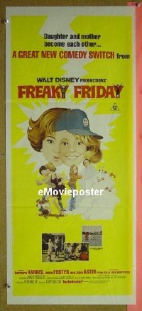 K450 FREAKY FRIDAY Australian daybill movie poster '77 Jodie Foster