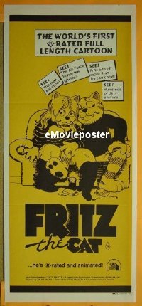 #410 FRITZ THE CAT daybill '72 Ralph Bakshi 
