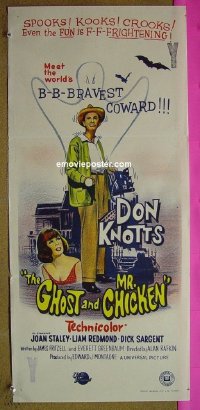 #7425 GHOST & MR CHICKEN Australian daybill movie poster '65 Knotts