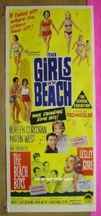 #1639 GIRLS ON THE BEACH Aust daybill 65