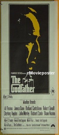 #429 GODFATHER Aust daybill '72 Marlon Brando, Francis Ford Coppola classic, rare second printing!