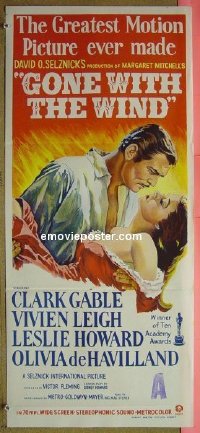 #1643 GONE WITH THE WIND Aust daybillR68Gable