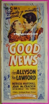 #8449 GOOD NEWS Aust daybill '47 June Allyson 