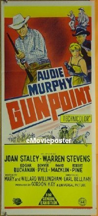 #462 GUNPOINT Aust daybill '66 Audie Murphy 