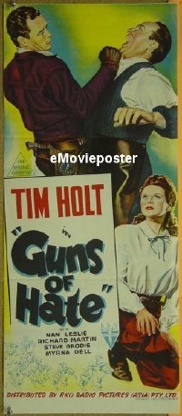#463 GUNS OF HATE Aust daybill '48 Tim Holt 