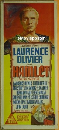 #465 HAMLET daybill '49 Laurence Olivier 