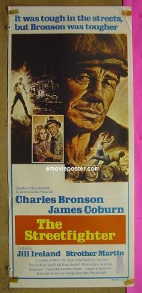 p358 HARD TIMES Australian daybill movie poster '75 Charles Bronson, Coburn