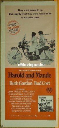 #224 HAROLD & MAUDE Aust daybill '71 Gordon 