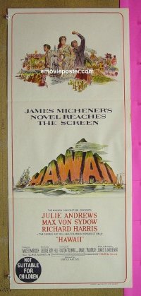 p362 HAWAII Australian daybill movie poster '66 Julie Andrews, Sydow