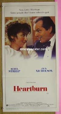 #7464 HEARTBURN Australian daybill movie poster '86 Nicholson