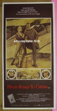 #7479 HIGH ROAD TO CHINA Australian daybill movie poster '83 Selleck