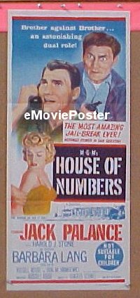 #1691 HOUSE OF NUMBERS Aust daybill57 Palance