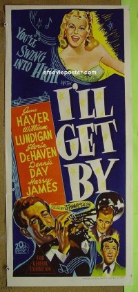 #1699 I'LL GET BY Aust daybill '50 June Haver