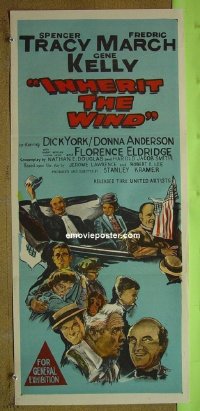 #7507 INHERIT THE WIND Australian daybill movie poster '60 Tracy