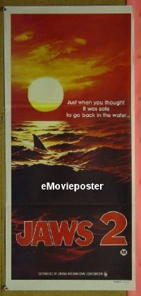 #530 JAWS 2 teaser daybill 78 classic image! 